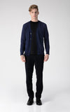 Men V-Neck Cardigan_Navy