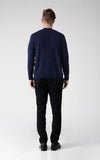 Men V-Neck Cardigan_Navy