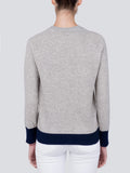 Classic Crew Neck Sweater_CB_Light Grey/Navy