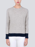 Classic Crew Neck Sweater_CB_Light Grey/Navy