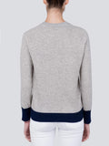 Classic Crew Neck Sweater_CB_Light Grey/Navy