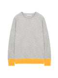 Classic Crew Neck Sweater_CB_Light Grey/Yellow