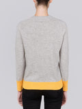 Classic Crew Neck Sweater_CB_Light Grey/Yellow