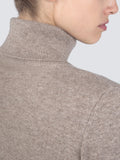 Turtleneck Slimfit Sweater_Beige