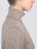 Turtleneck Slimfit Sweater_Beige