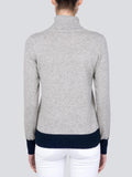 Turtleneck Slimfit Sweater_CB_Light Grey/Navy