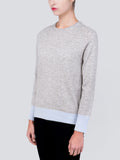 Turtleneck Slimfit Sweater_CB_Light Grey/Baby Blue