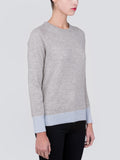 Turtleneck Slimfit Sweater_CB_Light Grey/Baby Blue