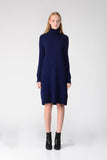 Turtleneck Slimfit Dress_Navy