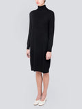 Turtleneck Slimfit Dress_Black