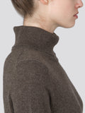 Turtleneck Slimfit Dress_Cocoa Brown