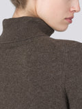 Turtleneck Slimfit Dress_Cocoa Brown