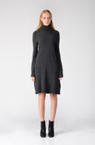 Turtleneck Slimfit Dress_Graphite