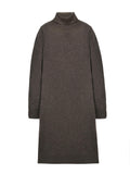 Turtleneck Slimfit Dress_Cocoa Brown