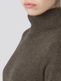 Turtleneck Slimfit Dress_Cocoa Brown