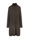 Turtleneck Slimfit Dress_Cocoa Brown