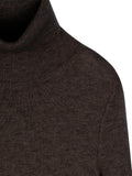 Turtleneck Slimfit Dress_Cocoa Brown