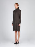 Turtleneck Slimfit Dress_Cocoa Brown