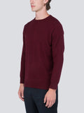 Men Crew Neck Sweater_Burgundy