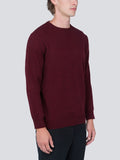 Men Crew Neck Sweater_Burgundy