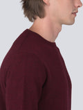 Men Crew Neck Sweater_Burgundy