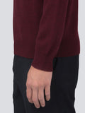 Men Crew Neck Sweater_Burgundy