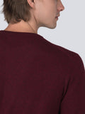 Men Crew Neck Sweater_Burgundy