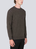 Men Crew Neck Sweater_Cocoa Brown