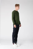 Men Crew Neck Sweater_Olive