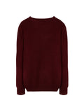 Men Crew Neck Sweater_Burgundy