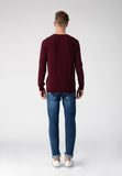 Men Crew Neck Sweater_Burgundy