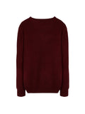 Men Crew Neck Sweater_Burgundy