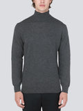 Men Turtleneck Sweater_Graphite