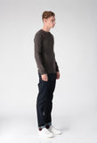 Men Crew Neck Sweater_Cocoa Brown