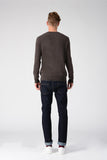 Men Crew Neck Sweater_Cocoa Brown