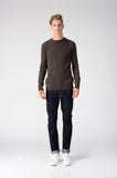 Men Crew Neck Sweater_Cocoa Brown