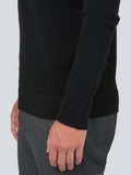 Men V Neck Sweater_Black