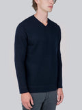 Men V Neck Sweater_Dark Navy