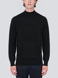 Men Mockneck Sweater_Black