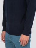 Men Mockneck Sweater_Dark Navy