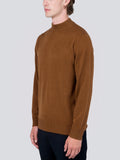 Men Mockneck Sweater_Deep Camel