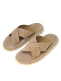 Leather Slide - TAUPE SUEDE