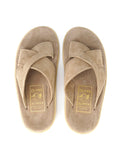 Leather Slide - TAUPE SUEDE