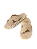 Leather Slide - TAUPE SUEDE