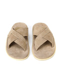 Leather Slide - TAUPE SUEDE