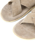 Leather Slide - TAUPE SUEDE