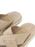 Leather Slide - TAUPE SUEDE