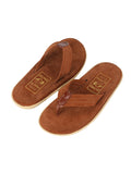 Men Suede with Leather Thong - PEANUTS/COGNAC