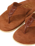 Men Suede with Leather Thong - PEANUTS/COGNAC