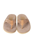 Men Suede with Leather Thong - TAUPE SUEDE/TAN